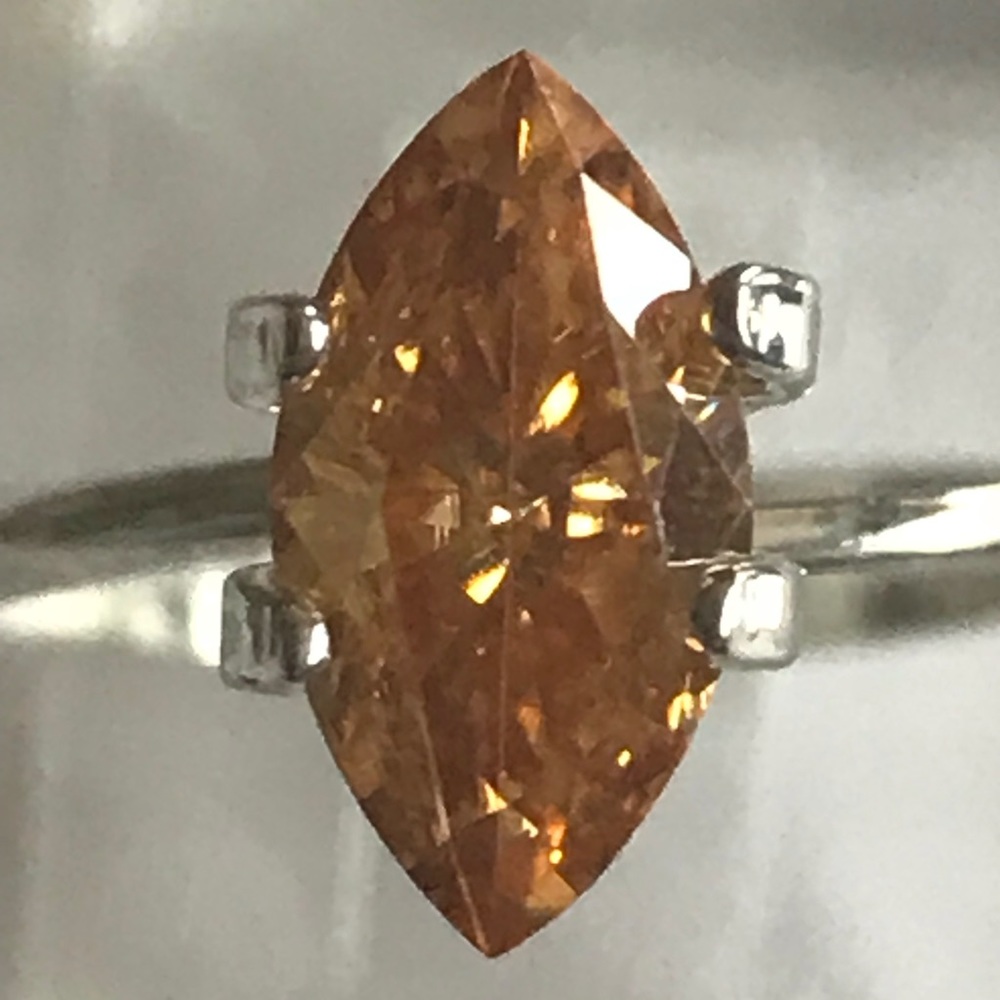 .94ctw orange champagne Moissanite